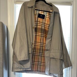 Burberry Beige Plaid Patterned Fabric
